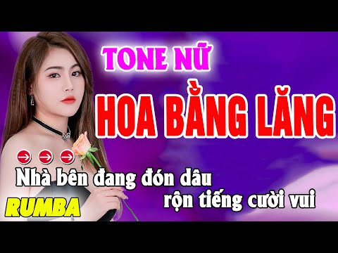 Hoa Bằng Lăng Karaoke Tone Nữ _ (Rumba) Beat Ngân Ngân