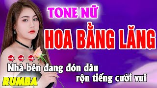 Hoa Bằng Lăng Karaoke Tone Nữ _ (Rumba) Beat Ngân Ngân