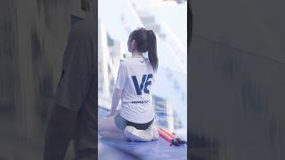 체육관 더위에 무릎꿇은 권희원 대한항공 점보스 #치어리더