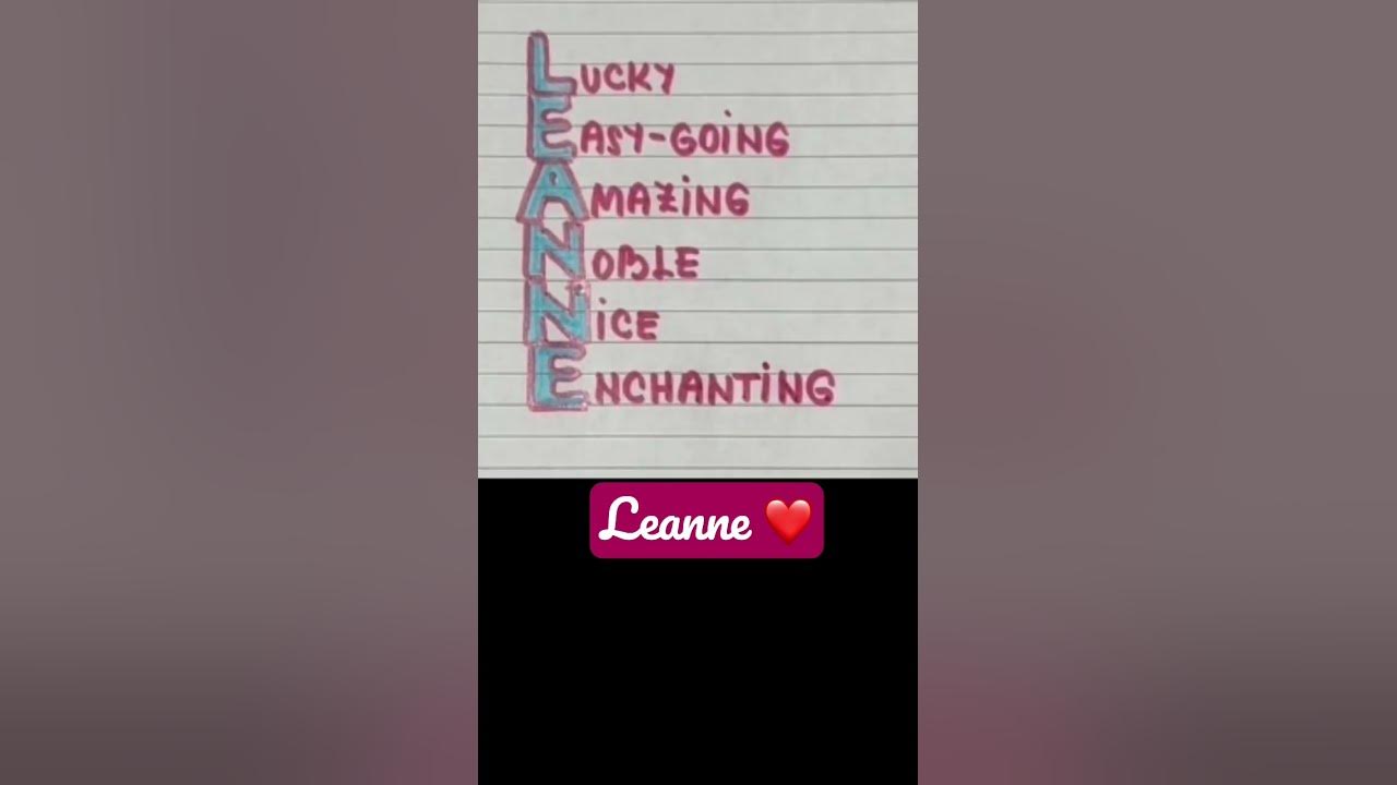 meaning-of-the-name-leanne-meaning-name-leanne-youtube
