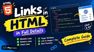 HTML Links Explained | Anchor Tag, href, target & Link Types | HTML Tutorial for Beginners 2026 #ptu
