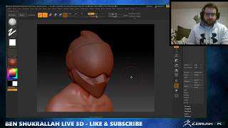 Hard Surface SCI FI Helmet Sculpting in Zbrush - Practice