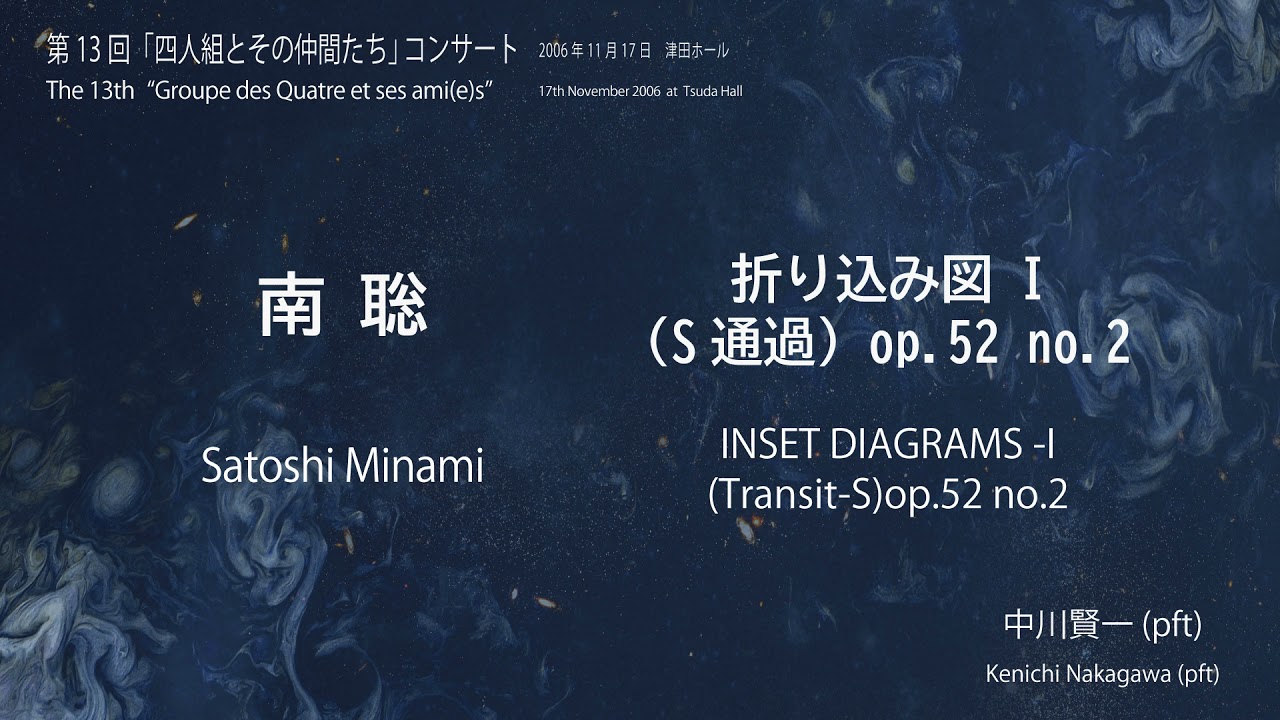 南 聡：折り込み図Ⅰ（s 通過）／Satoshi Minami: INSET