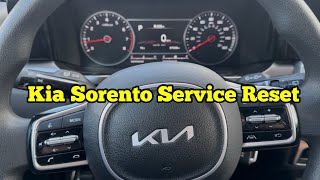 How to reset service interval Kia Sorento oil change reminder 2021-2025