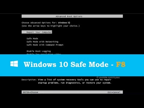 What key is Safe Mode on Windows 10?