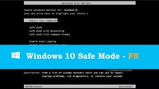 Boot to Safe Mode in Windows 10 - Enable F8 Key