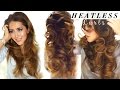 2 ★ LAZY HEATLESS CURLS | Overnight Waves HAIRSTYLES | HACKS