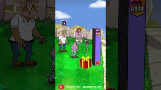 Please Help The Cat Win Zombies In The Level Up Rank 6974 Game | Plants vs Zombies 2024 🤣🤣🤣 #shorts