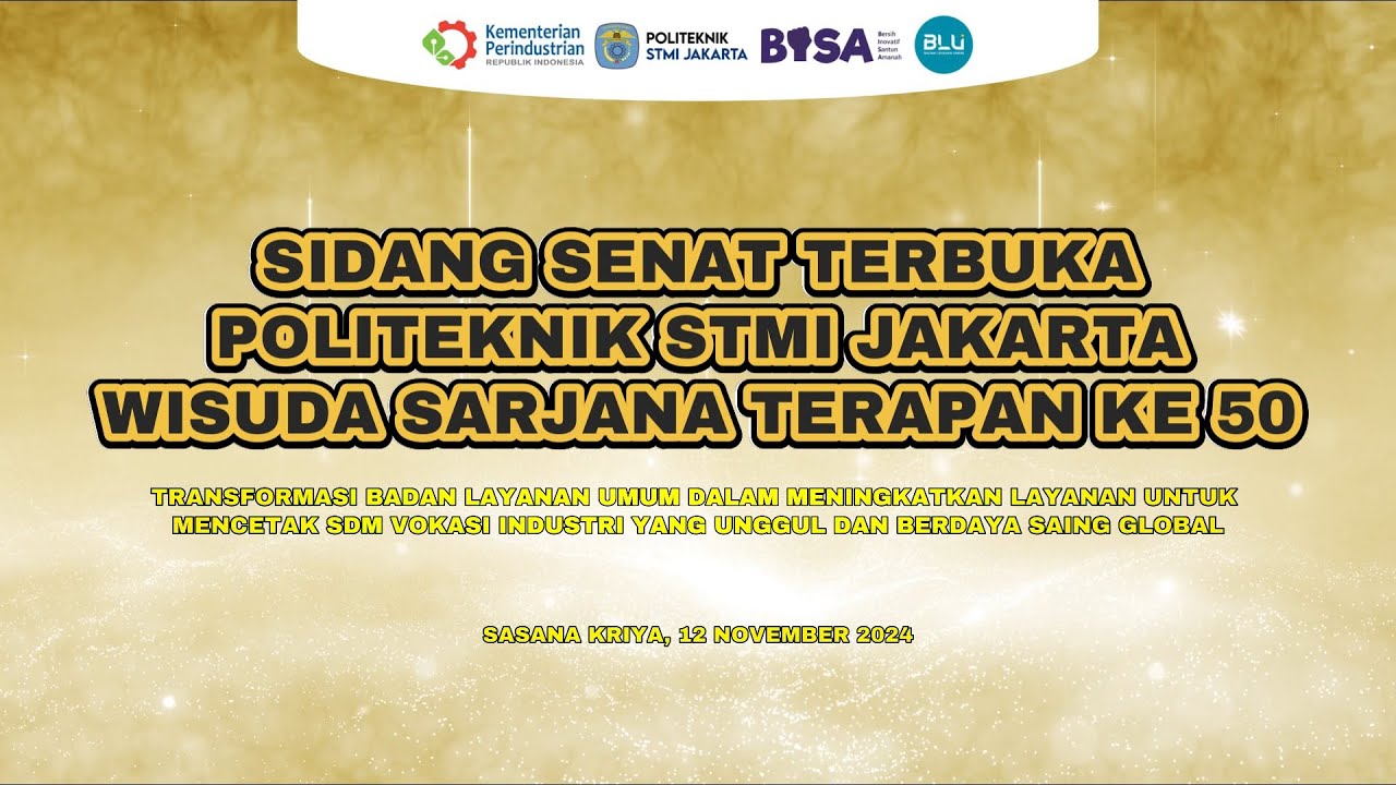 Wisuda Politeknik STMI Jakarta ke 50