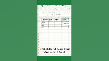 Ubah Huruf Besar Kecil Otomatis di Excel #excel #exceltips #exceltutorial #exceltricks