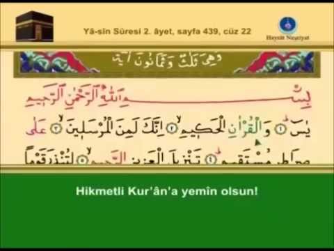 36 -  Yâ-sîn  Sûresi –Takipli ve Mealli -  İshak Danış