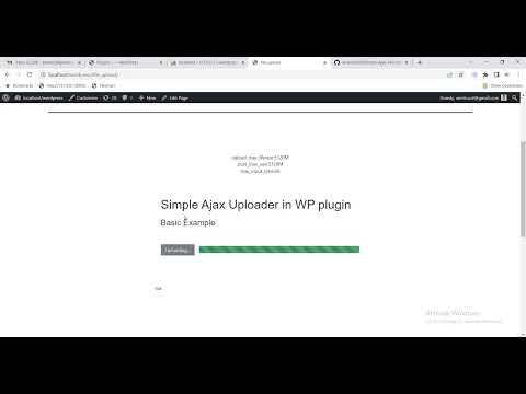 Simple Ajax file upload in WordPress Plugin | Large file upload using Ajax