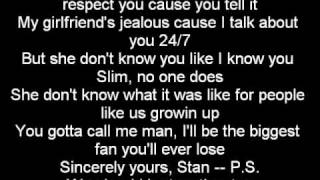 Eminem Stan Lyrics Resimi