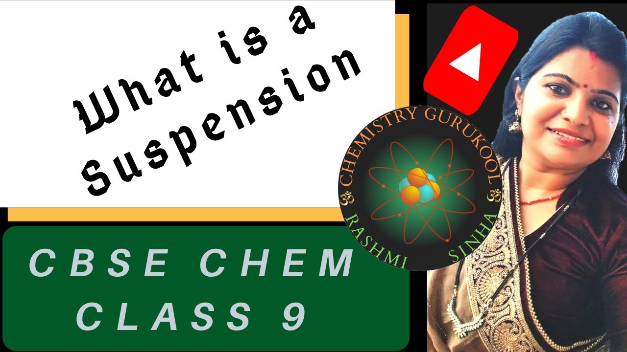What is a Suspension Suspension Chemistry Class 9 Chemistry