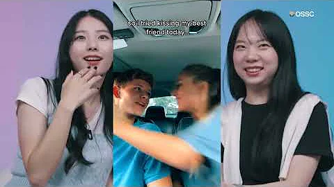Korean Girls React To Kissing My Best Friend Challenge | 𝙊𝙎𝙎𝘾