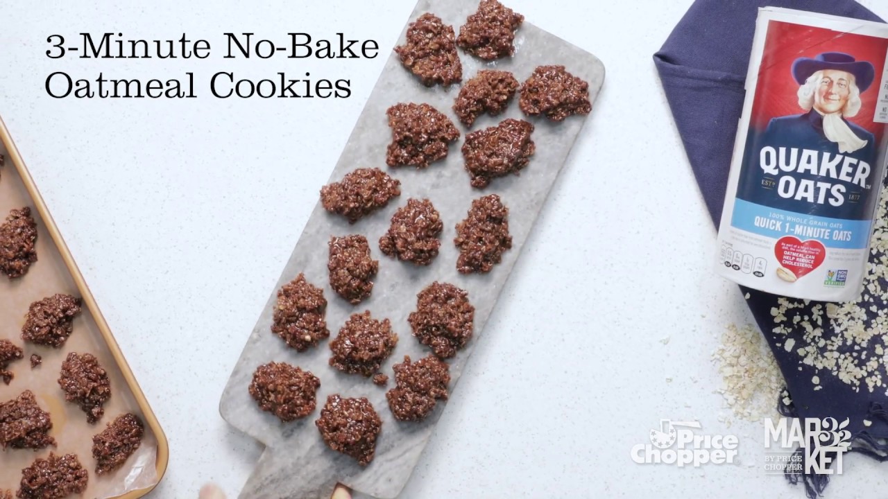 Quaker Oats - 3 Minute No Bake Oatmeal Cookies - YouTube