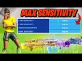 Fortnite but on MAX SENSITIVITY...