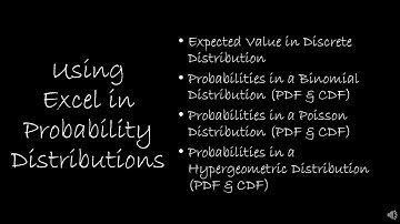 Using Excel in Probability Distributions
