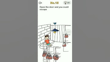 Brain Out Escape Room Level 15 open the door and you could escape.