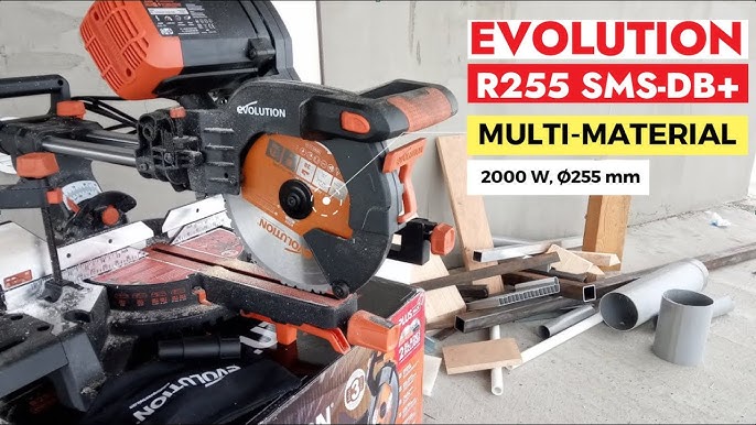 Evolution Power Tools R185SMS+ 7-1/4 Multi-Material Compound Sliding Miter  Saw Plus