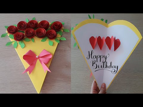 كيفية صنع هدية لصديقتك من الورق /فكرة صنع بطاقة عيد ميلاد جميلة/ Handmade easy card Tutorial