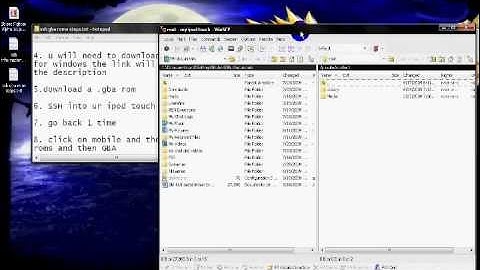 how to ssh gba roms into ipod touch or iphone