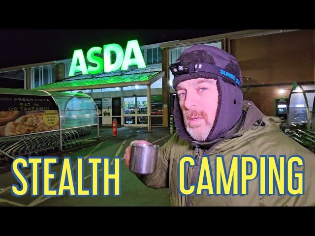 ASDA SUPERMARKET STEALTH CAMP | Shouting here mate! from the bushes at everyone walking past class=