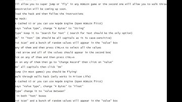 How to Super Jump(PATCHED) or Walk through Walls! ( ROBLOX Hack Video)