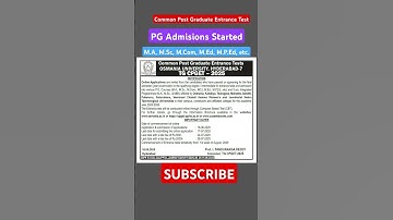 pg Admissions started 2025-26 #cpget2025 #cpget #cpgetwebsite2025 #applypgintelugu #tgcpget #applypg