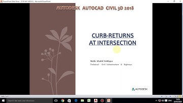 Curb Returns at Intersection Civil 3D 2020