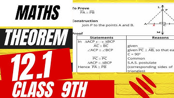 Class 9 - Mathematics - Chapter 12 - Lecture 1 - Theorem 12.1