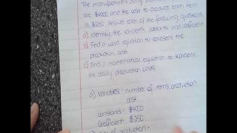 Lesson 8: Contextualised Linear Equations