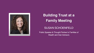Building Trust at a Family Meeting