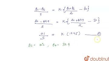 A body cools from 50.0^(@)C to 49.9^(@)C in 5s. How long will it take to cool from 40.0^(@)C to ...