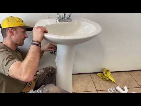 Video: Chiuveta cu piedestal pentru baie: instalare de la tine