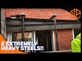 BRICKLAYING ..HOW TO .... INSTALL 2 HUGE RSJ STEEL BEAMS...EXTENSION BUILD PART 8