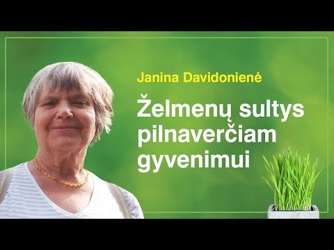 Želmenų sultys pilnaverčiam gyvenimui | Janina Davidonienė