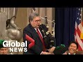 U.S. Attorney General William Barr whips out the bagpipes