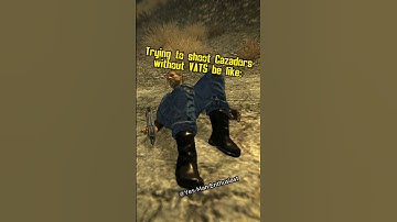 Trying to shoot cazadors without vats be like - fallout new vegas #memes #shorts #fallout