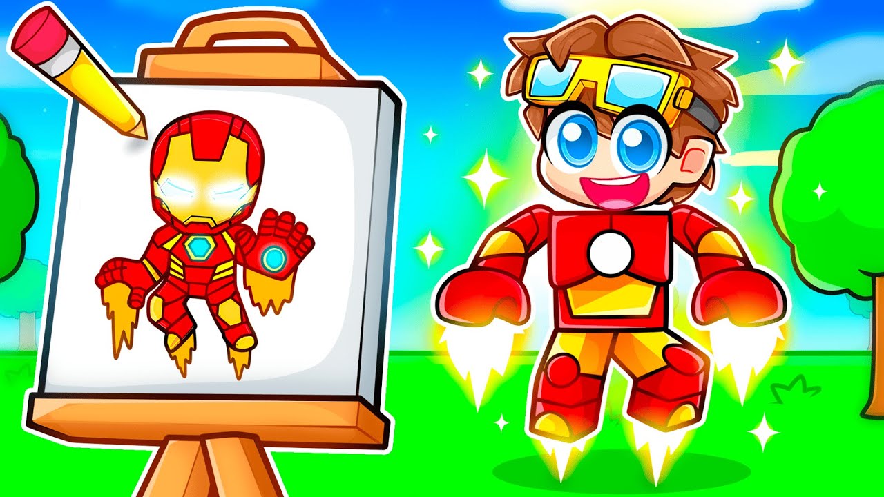 Become Whatever SUPERHERO You Draw In Roblox!