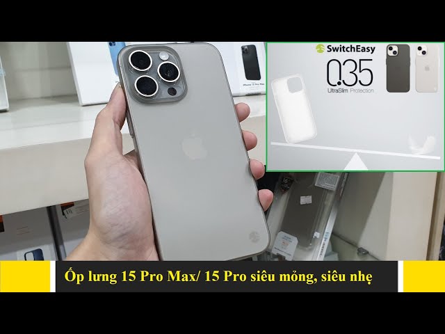 Ốp lưng iPhone 15 Pro Max/ 15 Pro Switcheasy Ultra Slim siêu mỏng 0.35mm, chống bám vân tay.