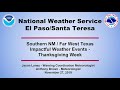 November 27 briefing for tonight and Thanksgiving