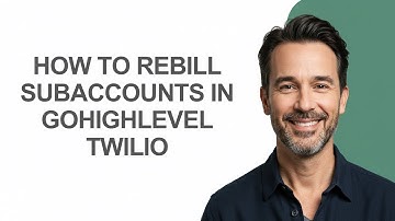 How to Rebill Subaccounts In Gohighlevel Twilio - KevinHowTo