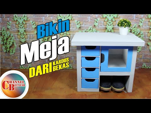 Kerajinan dari kardus bekas - Kotak penyimpanan serbaguna - DIY organizer box. 