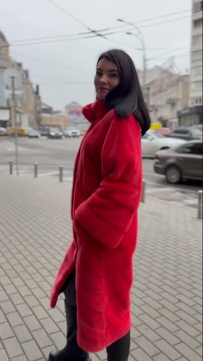 Коралловая шуба , красная шуба , красивый цвет , стильная модель , Київ ...