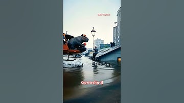 Capybara giải cứu mọi người ra vùng lũ #câuchuyệnđờithường #cuoichutthoi  #shortvideo #capybara