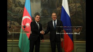 Nazir Ceyhun Bayramovun Rusiya Xarici İşlər naziri Sergey Lavrov ilə birgə mətbuat brifinqi