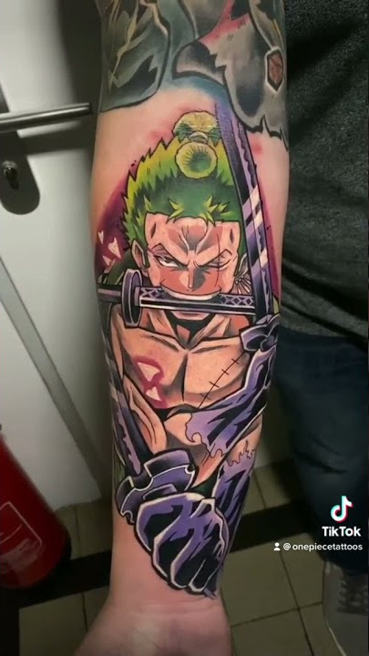 Zoro Tattoo One Piece Artist: Dave Vero Ink
