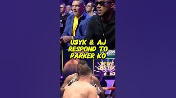 Usyk & AJ respond to Parker KO 🥊 #boxing #shorts