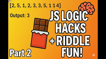 JavaScript Logic Tricks + Riddle Challenge | Arrays, Loops & Unique Counting #javascript #riddles